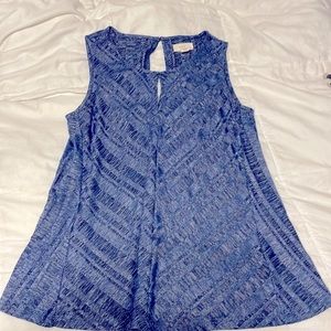 Cupio - Navy Blue Sleeveless Top with detail on back - Medium